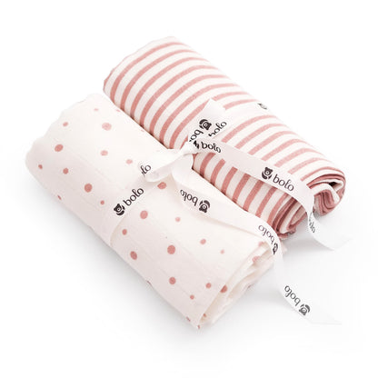 2Pak otulaczy PREMIUM z aloesem 75x75 cm - Bolo różowy