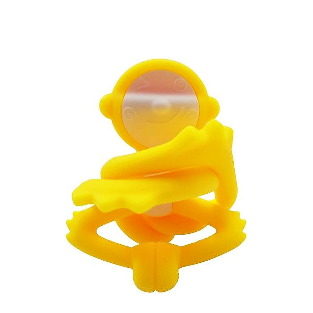 Gryzak dla niemowlaka - Zabawka Małpka - Mombella Yellow