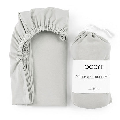 Prześcieradło Organic&Color 60x120 cm / 70x140 cm - Poofi jasny szary 60x120