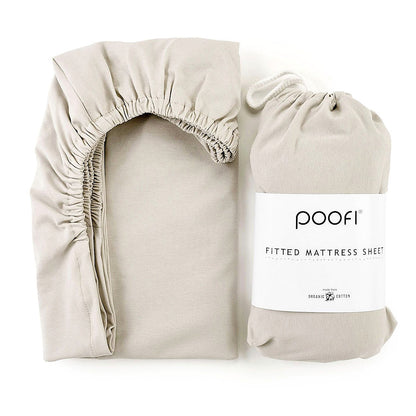 Prześcieradło Organic&Color 60x120 cm / 70x140 cm - Poofi latte 60x120