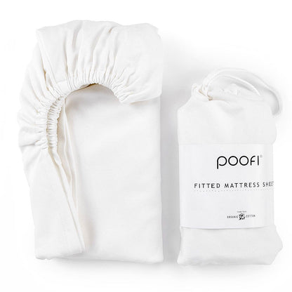 Prześcieradło Organic&Color 60x120 cm / 70x140 cm - Poofi śmietanka 70x140