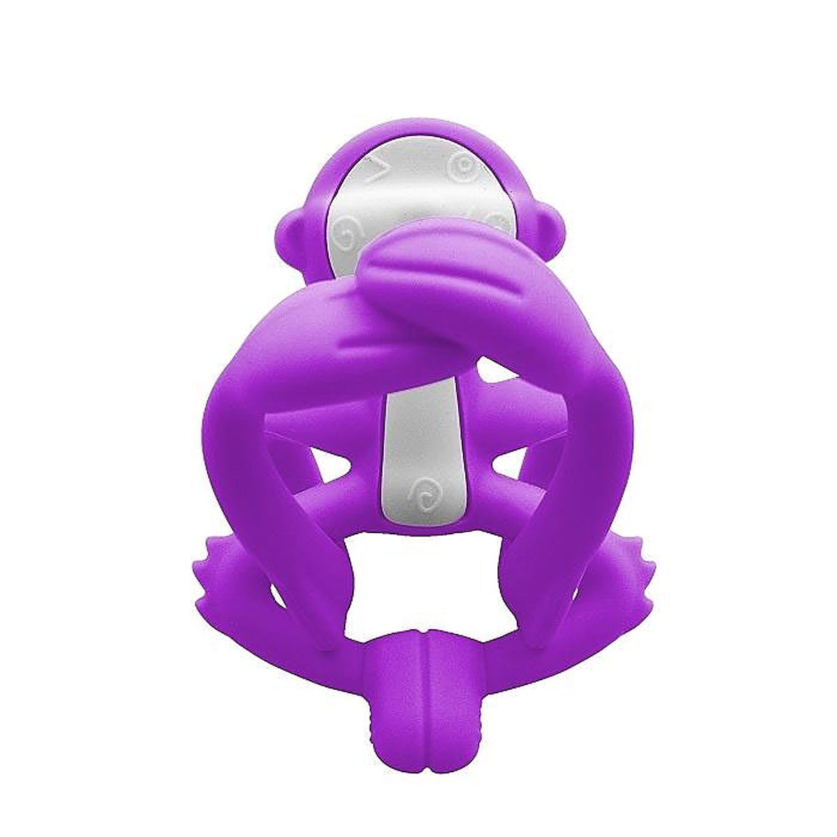 Gryzak dla niemowlaka - Zabawka Małpka - Mombella Purple