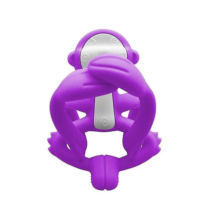 Gryzak dla niemowlaka - Zabawka Małpka - Mombella Purple