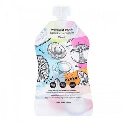 Wielorazowe saszetki na pokarm - Akuku