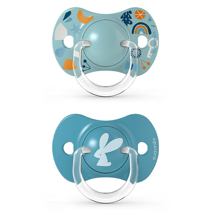 Smoczek fizjologiczny silikonowy SX Pro 2 szt. - Suavinex Forest - niebieski 0-6 m
