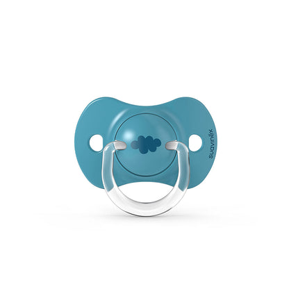 Smoczek fizjologiczny silikonowy SX Pro 2 szt. - Suavinex Forest - niebieski 6-18 m