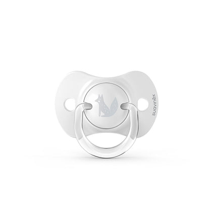 Smoczek fizjologiczny silikonowy SX Pro 2 szt. - Suavinex Fox - szary 0-6 m