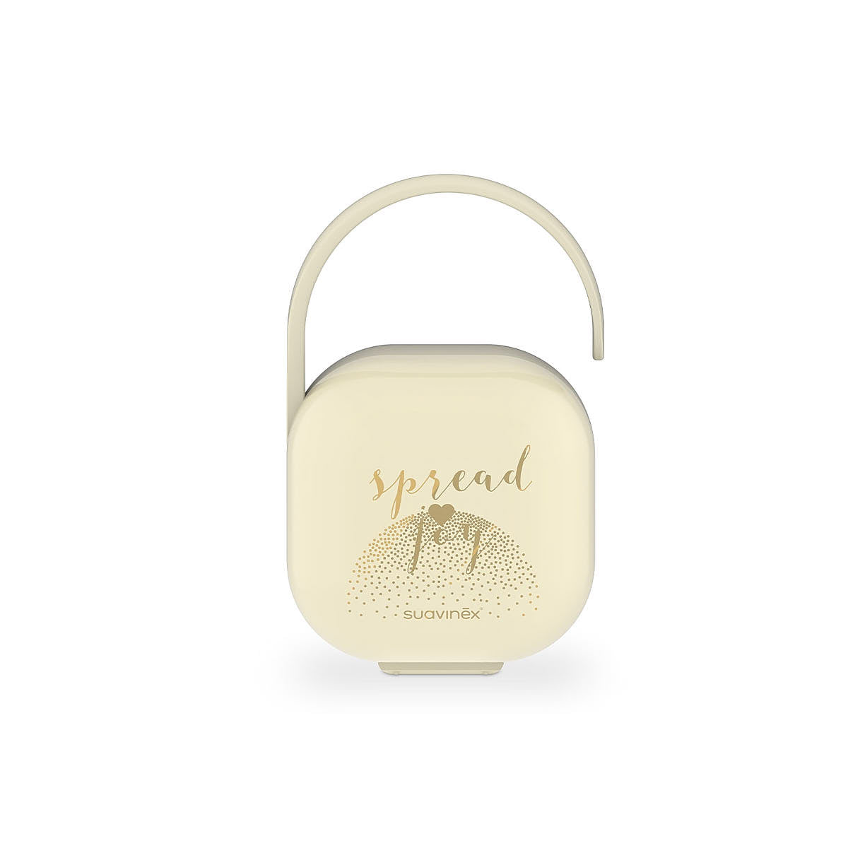 Etui na smoczek - Suavinex Spread joy - beżowe serce