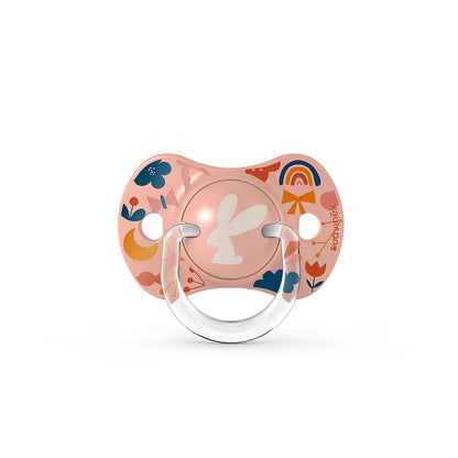 Smoczek fizjologiczny silikonowy SX Pro 2 szt. - Suavinex Forest - różowy +18 m