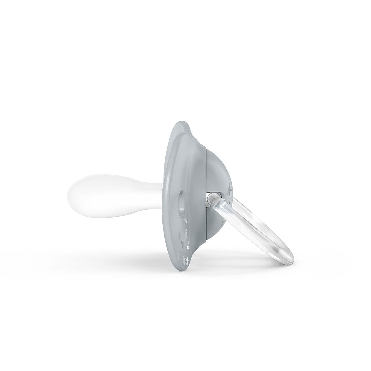 Smoczek fizjologiczny silikonowy SX Pro 2 szt. - Suavinex Spread Joy - szara korona 6-18 m