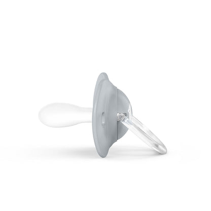 Smoczek fizjologiczny silikonowy SX Pro 2 szt. - Suavinex Fox - szary +18 m