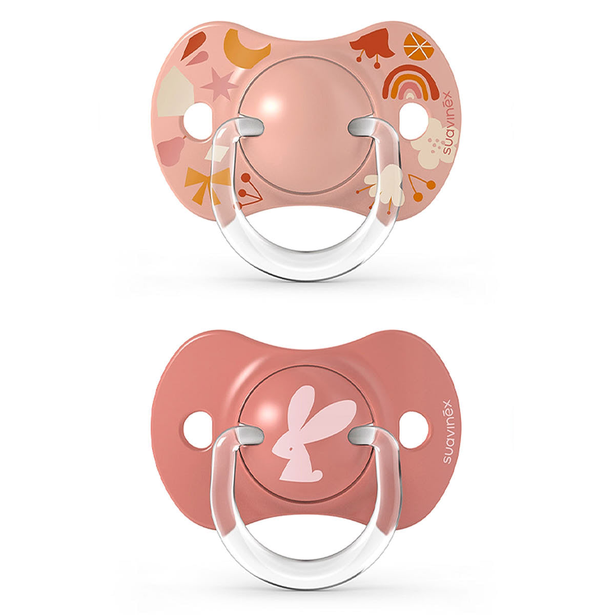 Smoczek fizjologiczny silikonowy SX Pro 2 szt. - Suavinex Forest - różowy 0-6 m