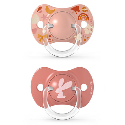 Smoczek fizjologiczny silikonowy SX Pro 2 szt. - Suavinex Forest - różowy 0-6 m