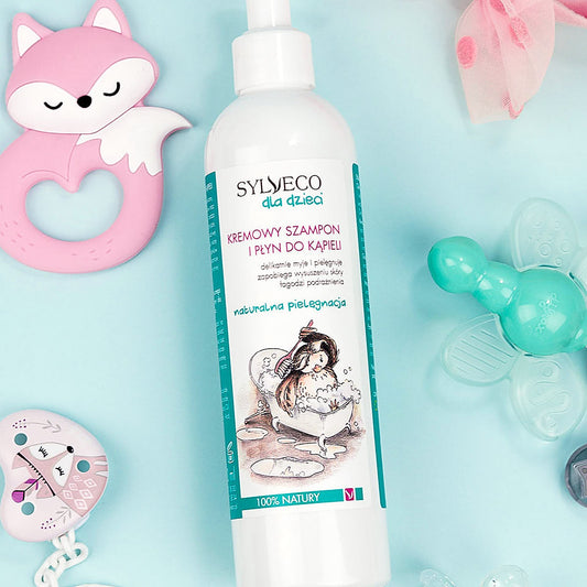 Kremowy szampon i płyn do kąpieli dla dzieci - Sylveco