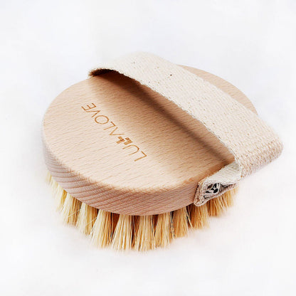 Okrągła szczotka tampico do masażu na sucho - Lullalove