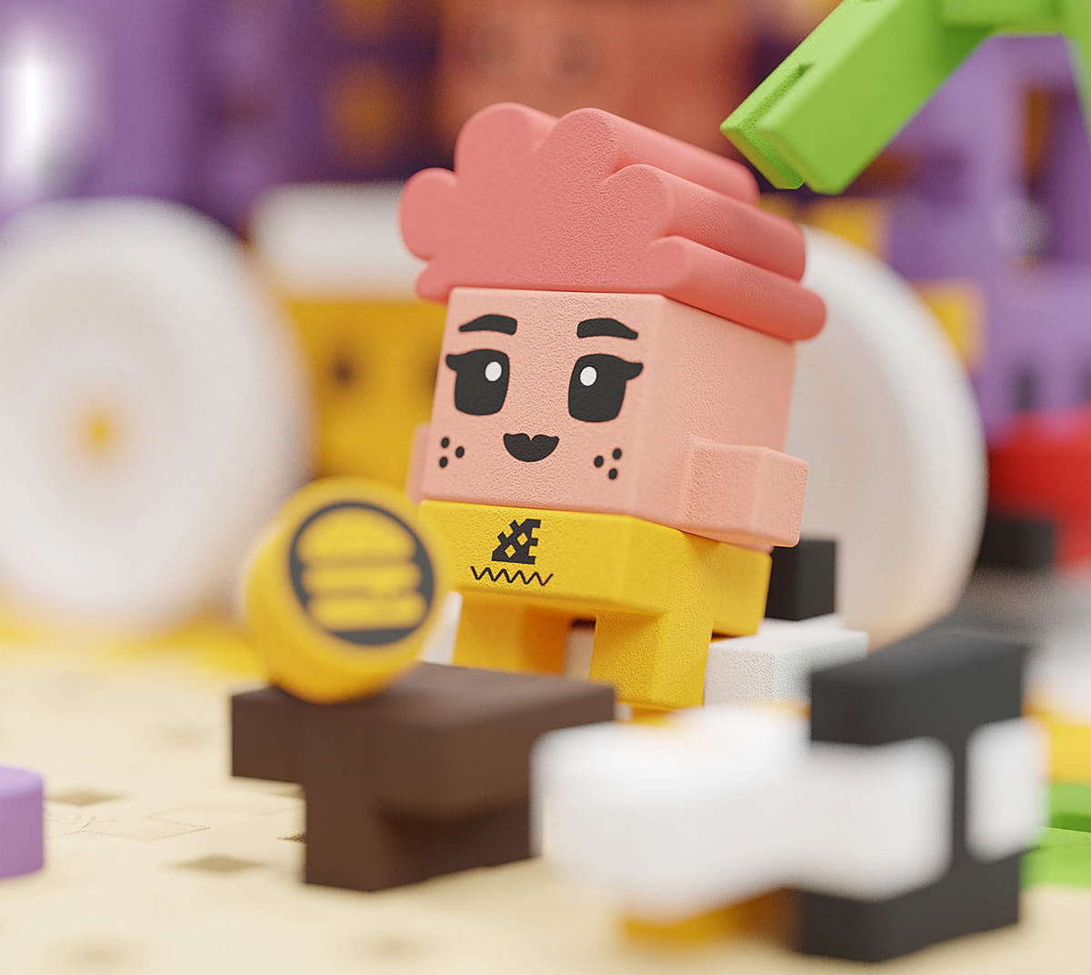 Klocki Mini Waffle City Food Truck 148szt - Marioinex